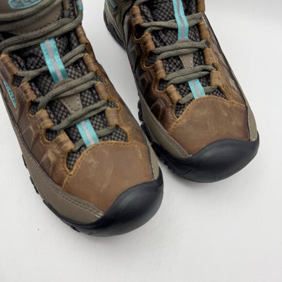 Keen Womens Targhee lll Mid Boot US 7 EU 37.5 Brown Blue Waterproof Leather NIB - Picture 14 of 14